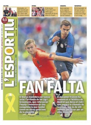 Griezmann se roba las portadas tras anunciar su salida del Atlético de Madrid