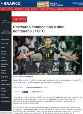 Gesto de Chicharito Hernández en Honduras le dio la vuelta a México