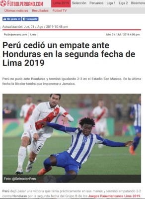 Lo que dice la prensa peruana tras el empate doloroso ante Honduras: 'Un desastre'