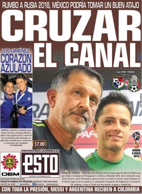 Fotos: Guerra de portadas en México y Panamá previo al choque de hoy