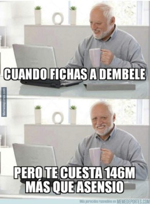 Destrozan a Dembélé con divertidos memes por su fichaje con el Barcelona