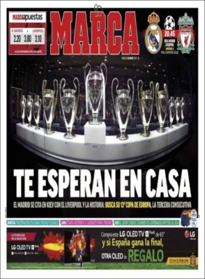 ¡Espectaculares! Las portadas de la final de Champions League entre Real Madrid y Liverpool