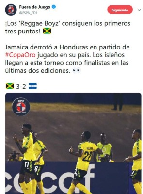 Así ve la prensa internacional la derrota de Honduras ante Jamaica en Copa Oro