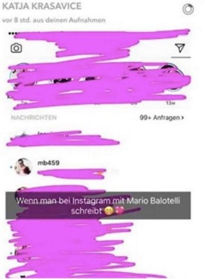 Katja Krasavice, la nueva tentación de Mario Balotelli