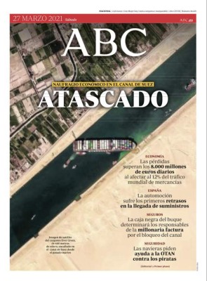 Tiene bloqueado el tránsito: Así quedó atrapado un buque en el Mar Mediterráneo, las causas son increíbles