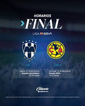 Oficial: Definidos los horarios, cambio de sede y fechas de la final final del fútbol mexicano entre América y Monterrey