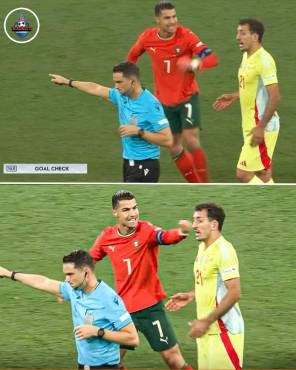 Cristiano Ronaldo le celebró en la cara a Mikel Oyarzabal en la final de la Nations League. (Foto Cortesía: El Chiringuito)