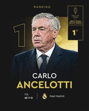Ancelotti fue premiado como el mejor entrenador del mundo
