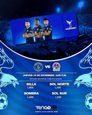 Confirmado: Motagua define precios para el partido de ida de la gran final contra Olimpia en el estadio Nacional