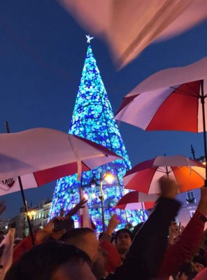 ¡Ambientazo! River invade Madrid a un día de la final de Copa Libertadores
