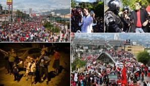 Los seguidores de la Alianza de Oposición no está de acuerdo con los resultados que ha dado el Tribunal Supremo Electoral a favor del Partido Nacional y se ha manifestado de diferentes formas.