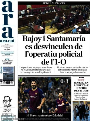 Las portadas por el mundo sobre la paliza del Barcelona ante el Real Madrid en Copa