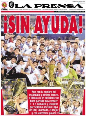 Portadas en México destacan el poco brillo de su Copa Oro