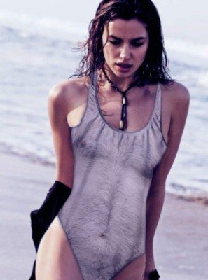 Ex de Cristiano entre las modelos que se unen a la moda del bañador peludo