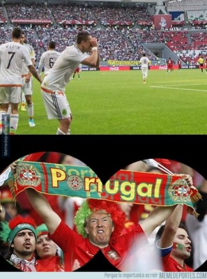 Cristiano Ronaldo y Chicharito protagonizan los memes del Portugal-México