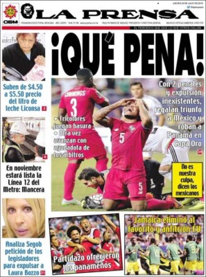 Principales portadas de México, Panamá y el mundo tras el México-Panamá