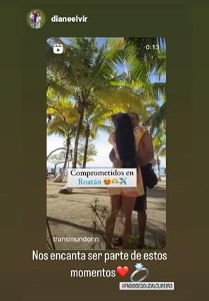 El ex del Olimpia Fabio de Souza y sus vacaciones con la hermosa Ana Gonçalves en Roatán; le pidió matrimonio