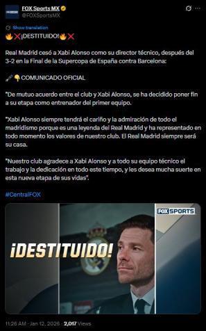 Jugaba como si fuera Getafe, Mutuo acuerdo: lo que dice la prensa tras el despido de Xabi Alonso del Real Madrid