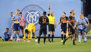 Romell Quioto vio la roja en el duelo ante New York City el pasado 8 de agosto.