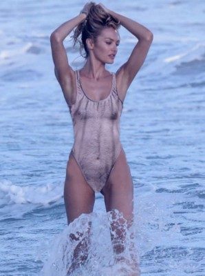 Ex de Cristiano entre las modelos que se unen a la moda del bañador peludo