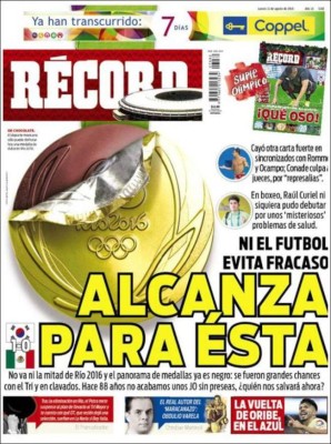 PORTADAS: Argentina llora; Honduras ríe y celebra la clasificación a cuartos de Rio-2016