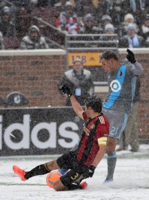 Las fotografías más sorprendentes del Atlanta-Minnesota bajo la nieve en la MLS