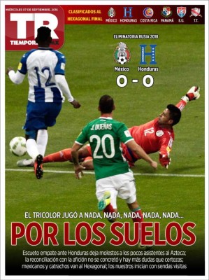 Titulares de portadas en México: '¿Por los suelos, a qué juega?'