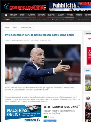 Prensa Italiana brinda los detalles de la salida de David Suazo y anuncia su sustituto
