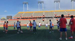 El conjunto merengue entrenó en el estadio del Forge FC en la ciudad de Hamilton, Ontario.