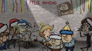 Los DIEZ COMICS también tuvieron su fiesta de Navidad al ritmo de Polache.