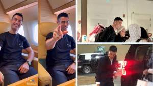 Este lunes el jugador portugués, Cristiano Ronaldo arribó junto a su esposa Georgina a Arabia Saudita.
