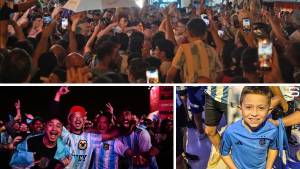 ¡Hasta el hijo del Papu Gómez! así fue el banderazo de los hinchas argentinos en Qatar previo al partido con Polonia