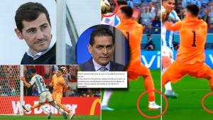 Felipe Ramos Rizo e Iker Casillas consideraron que el árbitro se equivocó al sancionar penal para los argentinos.