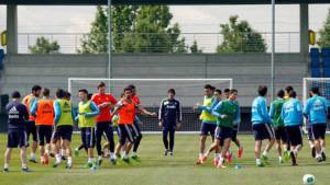 Real Madrid realizó su último entrenamiento previo a la disputa de la Copa.