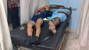 La marcha en apoyo a Amado Guevara inició pacífica y terminó con un incidente violento.