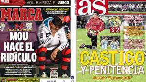 Las portadas de Marca y As son fuertes, en las últimas semanas han tirado duro contra Mourinho.,
