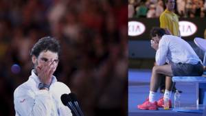 El español Rafael Nadal derramó lágrimas tras caer en la final. (Fotos: AFP)