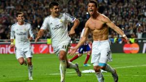 Álvaro Morata deja el Real Madrid con la intención de ganar más minutos de juego en la Juventus. Acá celebra junto a Cristiano Ronaldo.