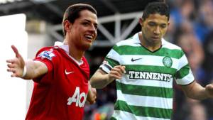 Chicharito Hernández y Emilio Izaguirre levantaron las copas en sus respectivas ligas.