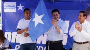 Amado Guevara en el lanzamiento a la candidatura como Diputado al Congreso de Honduras.