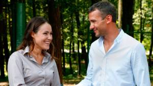 Andriy Shevchenko , con la líder del partido 'Ucrania Adelante', Natalia Korolevska.