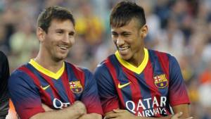 Al brasileño Neymar se le mira muy afín con Lionel Messi.