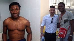 La apariencia física de Joseph Marie Minala ha causado polémica. Aquí en foto junto a Di Natale. (Foto: Agencia/Archivo)