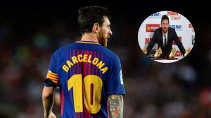 Barcelona's Argentinian forward Lionel Messi reacts during the Spanish league football match FC Barcelona against Athletic Club Bilbao at the Camp Nou stadium in Barcelona on January 31, 2021. (Photo by LLUIS GENE / AFP)