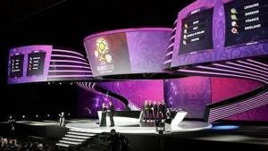 El momento que se vivió durante el sorteo de la Eurocopa 2012.