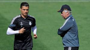 Cristiano Ronaldo coincidió con Ancelotti hace ocho años en el Real Madrid y levantaron una Champions.