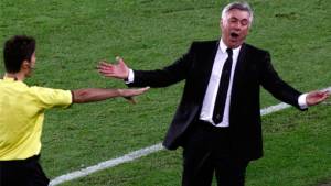 Carlo Ancelotti dijo que el penal contra Cristianio lo vio todo el mundo, menos el árbitro.