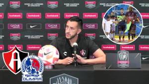 Camilo Vargas, aquero de Atlas, en conferencia de prensa previo al duelo ante Olimpia en Champions de Concacaf.