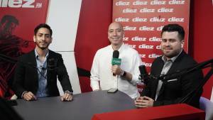 Daniel Ramírez y Gustavo Roca junto al enviado especial de TUDN, Gibrán Araige en la Redacción de Diez.