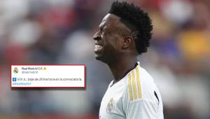 Vinicius, que había entrado en la lista de Ancelotti, no podrá jugar el derbi de Madrid por la liga española.